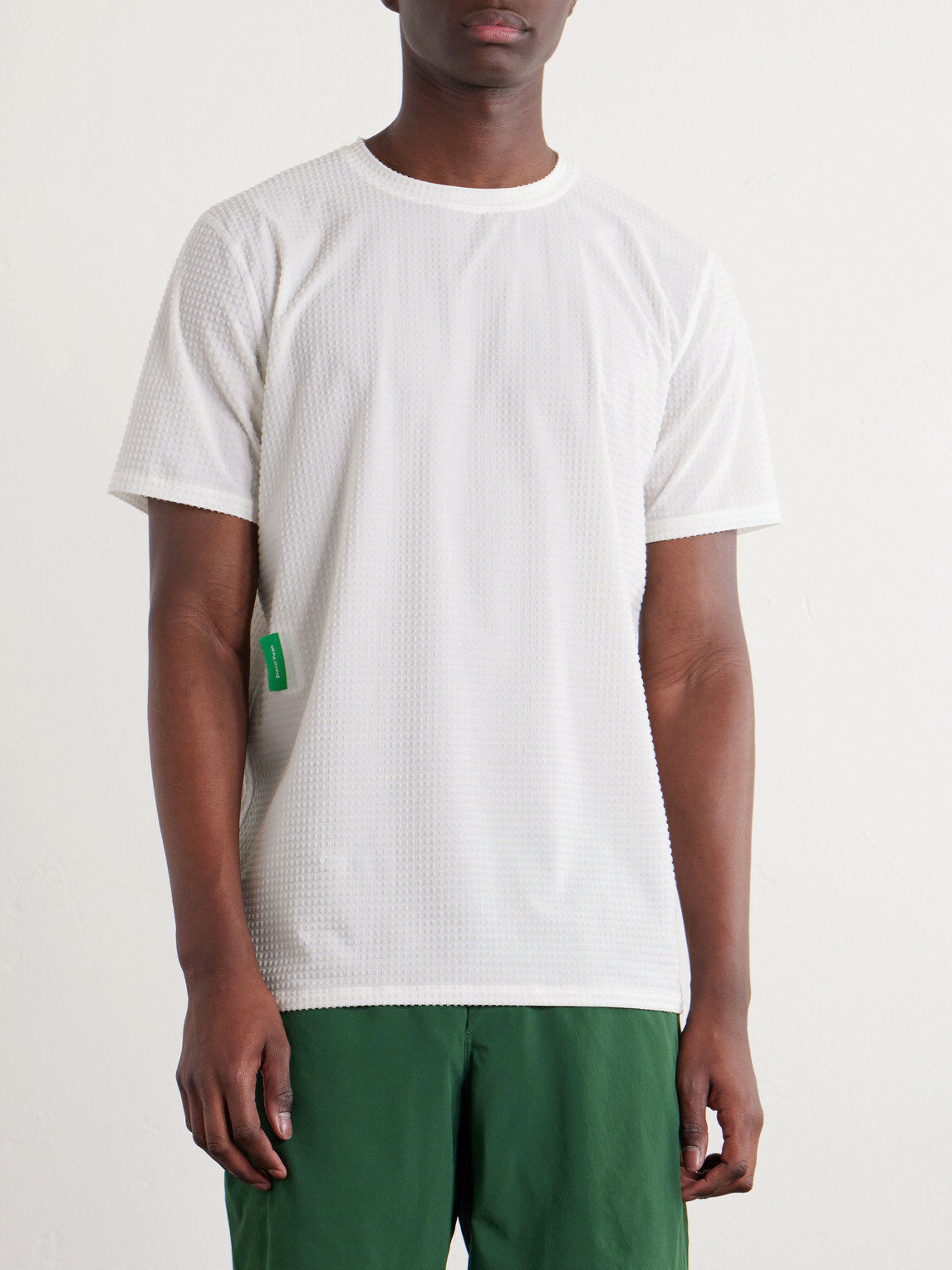 DISTRICT VISION - Performance Lab Textured Stretch-Jersey T-Shirt - White