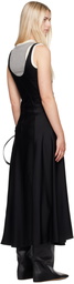 Jil Sander Black Scoop Neck Midi Dress