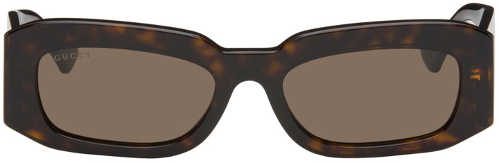 Photo: Gucci Tortoiseshell Rectangular Sunglasses