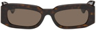 Gucci Tortoiseshell Rectangular Sunglasses