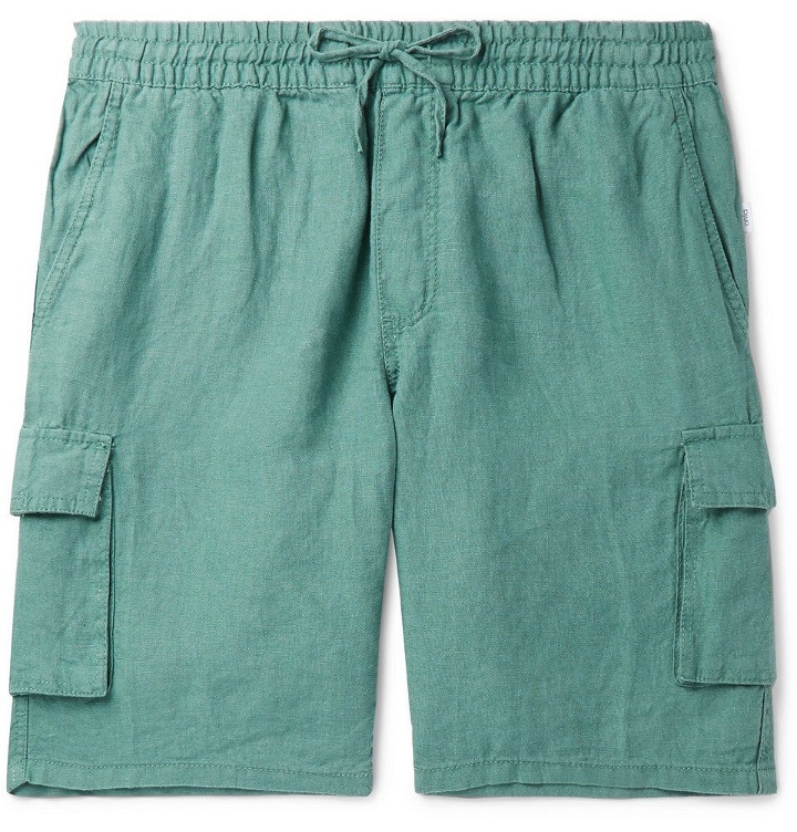 Photo: Onia - Tom Wide-Leg Linen Cargo Shorts - Men - Green