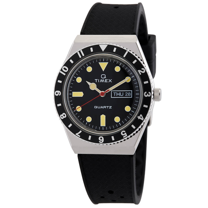 Photo: Timex Q Timex Quartz Black Dial Mens Watch TW2V32000