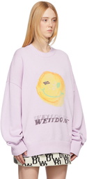 We11done Purple Knit Smiley Sweater