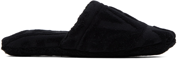 Photo: Versace Underwear Black Allover Towel Slippers