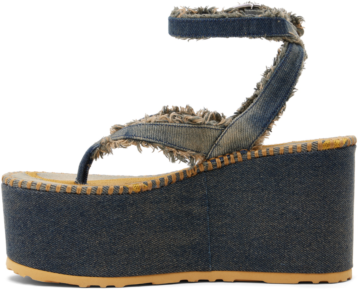 Diesel Blue SA-Nikola Denim Heeled Sandals