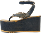 Diesel Blue SA-Nikola Denim Heeled Sandals