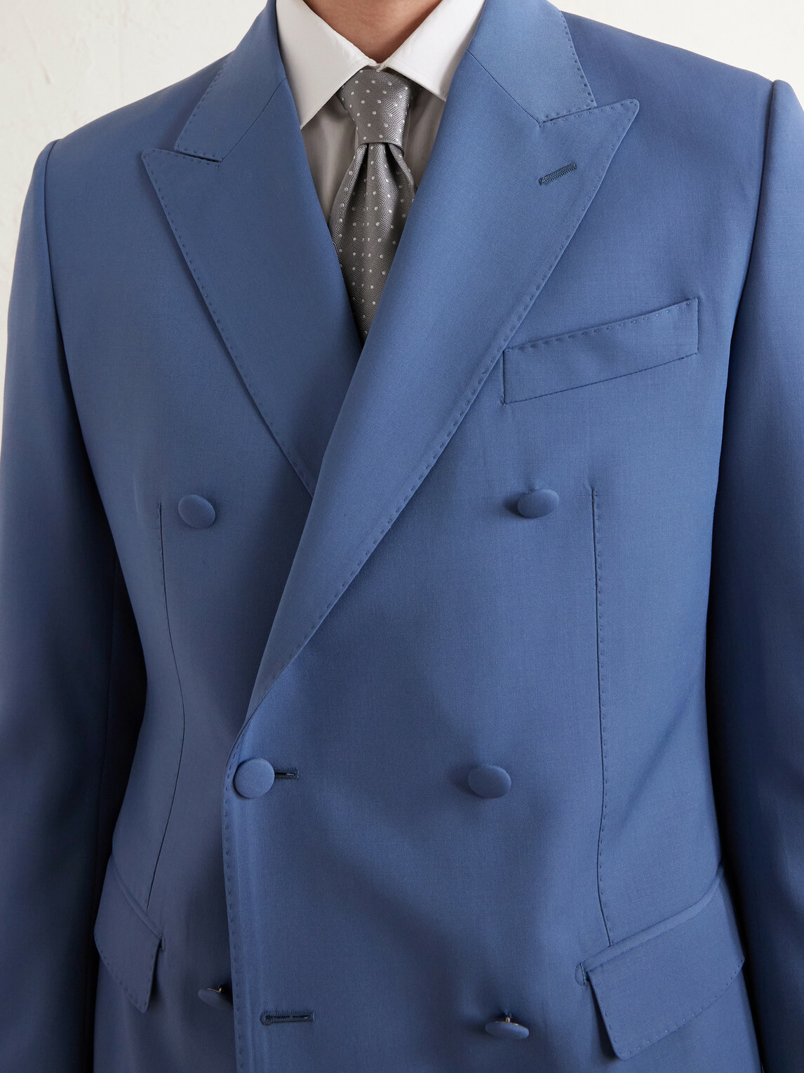 Dolce&Gabbana - Double-Breasted Wool Blazer - Blue