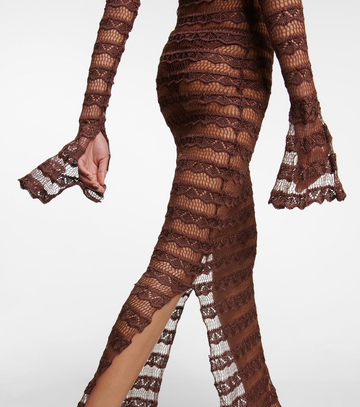 Aya Muse - Semi-sheer lace maxi dress Aya Muse