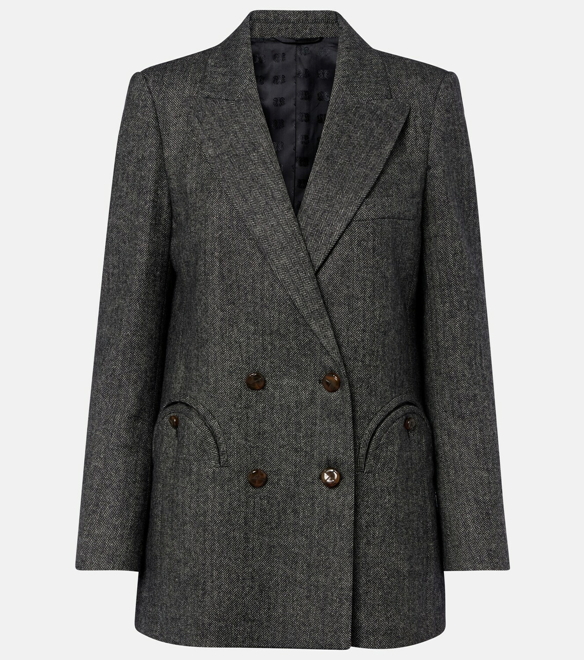 Blazé Milano Everyday herringbone wool-blend blazer