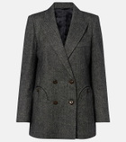 Blazé Milano Everyday herringbone wool-blend blazer