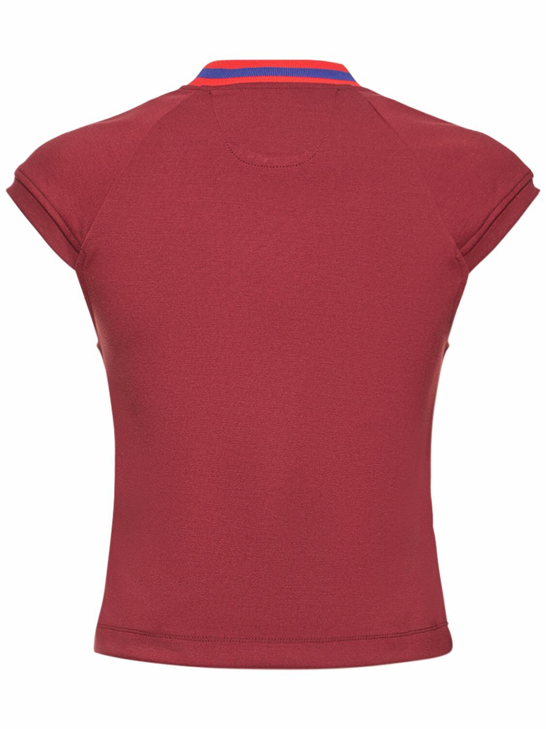 FERRARI - Crewneck Logo Viscose T-shirt