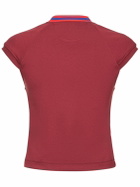 FERRARI - Crewneck Logo Viscose T-shirt