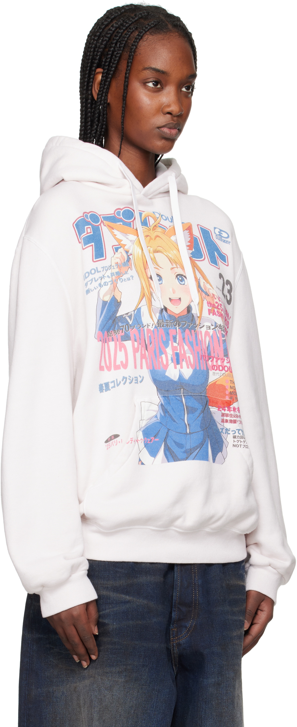 doublet ANIME PRINT HOODIE スエットパーカー　新品 Doublet Anime-print Hoodie | Neutrals | FARFETCH