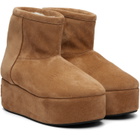 Balenciaga Tan Alaska Platform Boots