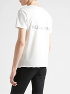 SAINT LAURENT - Logo-Print Cotton-Jersey T-Shirt - White