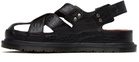 Dr. Martens Brown Fisherman Crocodile Analine Leather Sandals