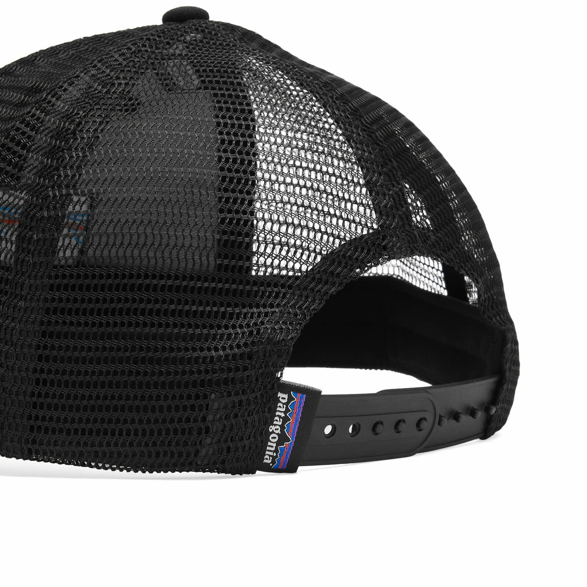 Patagonia P-6 Logo Trucker Cap in Black 