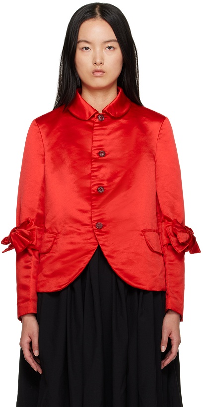 Photo: Comme des Garçons Girl Red Bow Sleeve Jacket