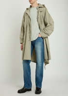 A.P.C. Hooded Cotton Parka Coat Khaki