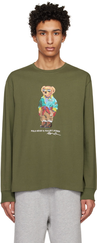 Photo: Polo Ralph Lauren Green Polo Bear Long Sleeve T-Shirt