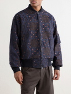 Kardo - Max Embroidered Cotton Bomber Jacket - Blue