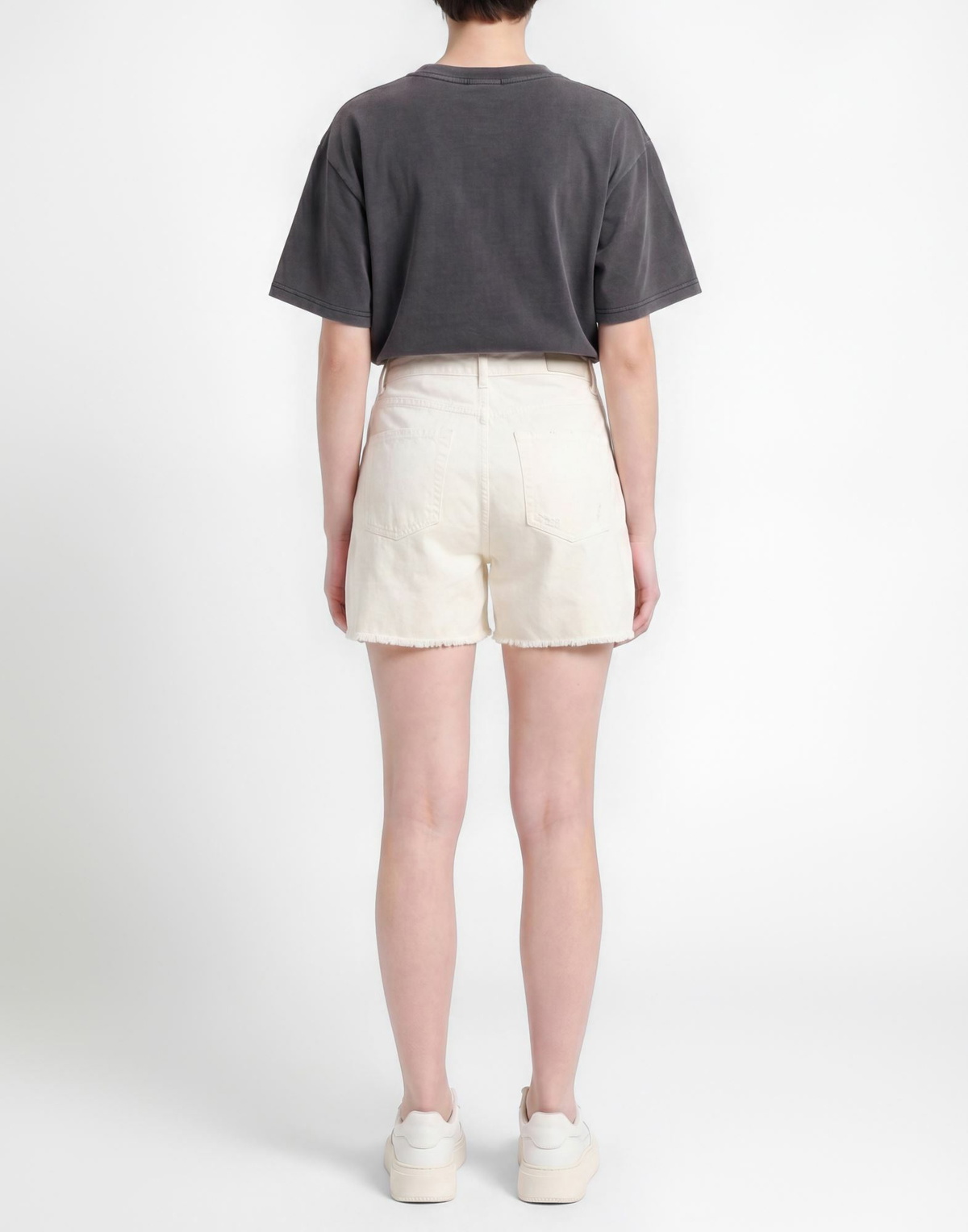 Icon Denim Womens Denim shorts Ivory