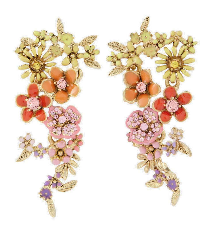 Photo: Oscar de la Renta Flower Garden enamel earrings