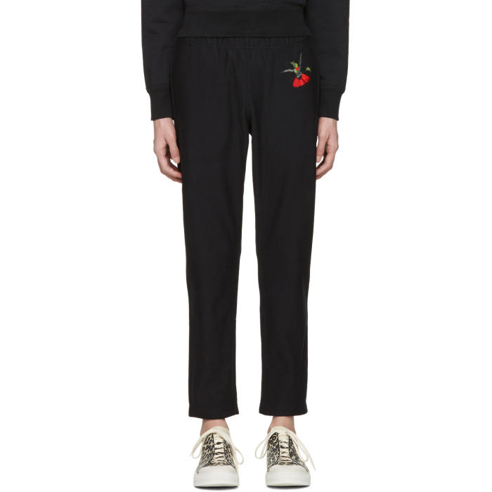 Photo: Alexander McQueen Black Hummingbird Lounge Pants