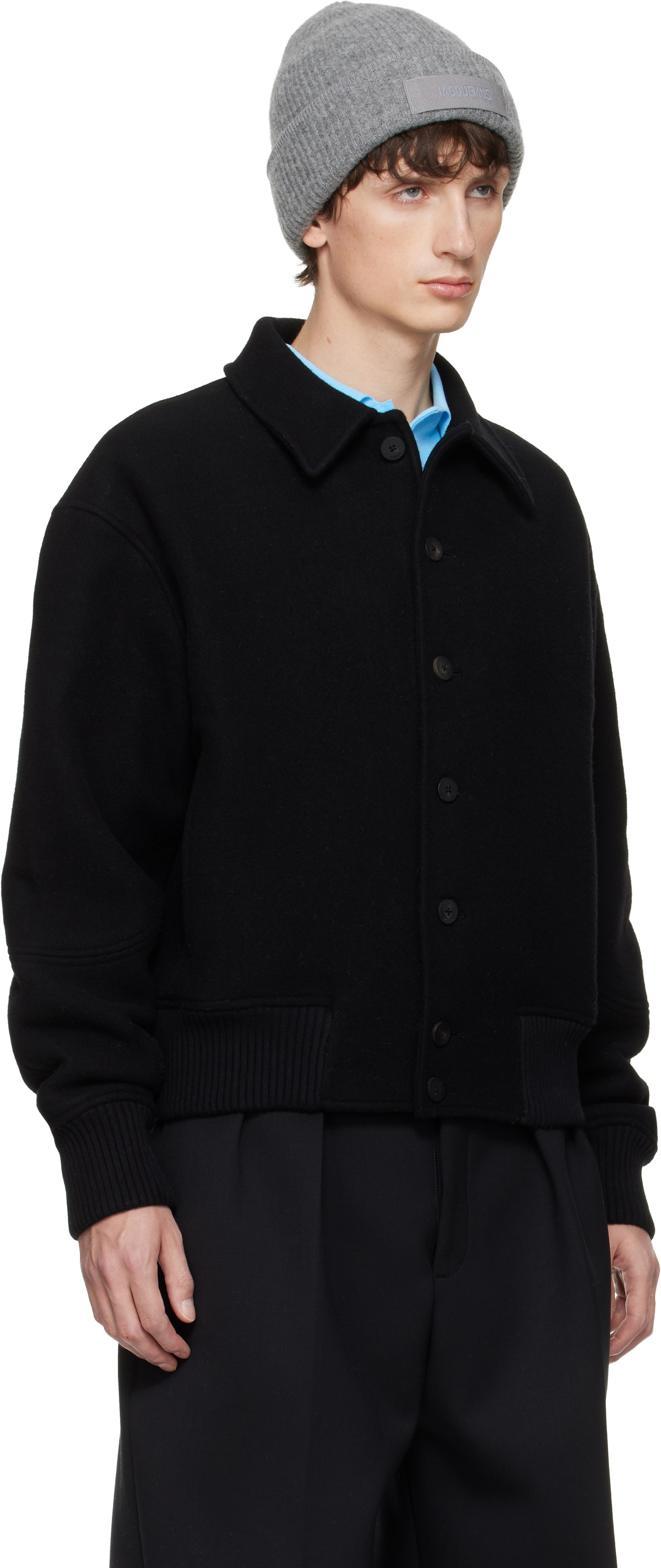 JACQUEMUS Black La Croisière 'The Feltro' Bomber Jacket