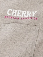 Cherry Los Angeles - Mountain Expedition Garment-Dyed Logo-Print Cotton-Jersey T-Shirt - Neutrals