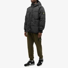 Stone Island Men's Crinkle Reps Hooded Down Jacket in Black