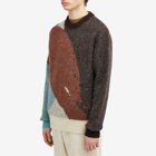 Norse Projects Men's Arild Alpaca Mohair Jacquard Crew Jumper in Espresso