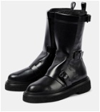 Max Mara Buckles leather knee-high boots