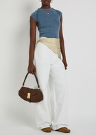 Free People Ever Had Ribbed Stretch-cotton T-shirt Blue