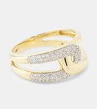 Stone and Strand 10kt gold ring with diamonds