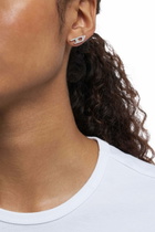 Diesel Stainless steel glitz stud earring - Earrings - Unisex - Silver
