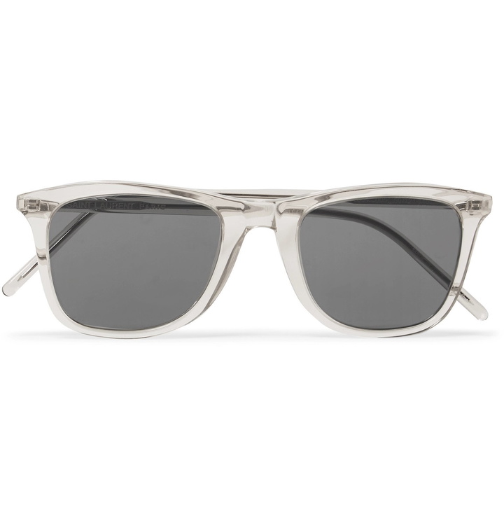 Photo: SAINT LAURENT - Square-Frame Acetate Sunglasses - Silver