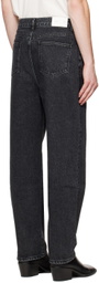AMOMENTO Black Tapered Jeans