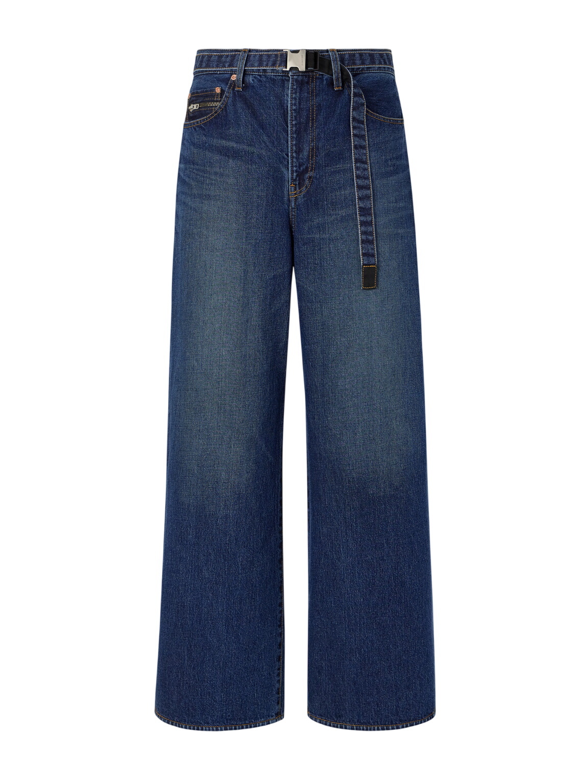 Sacai Belted barrel-leg jeans Sacai