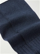 Loro Piana - Ribbed Cashmere and Silk-Blend Socks - Blue