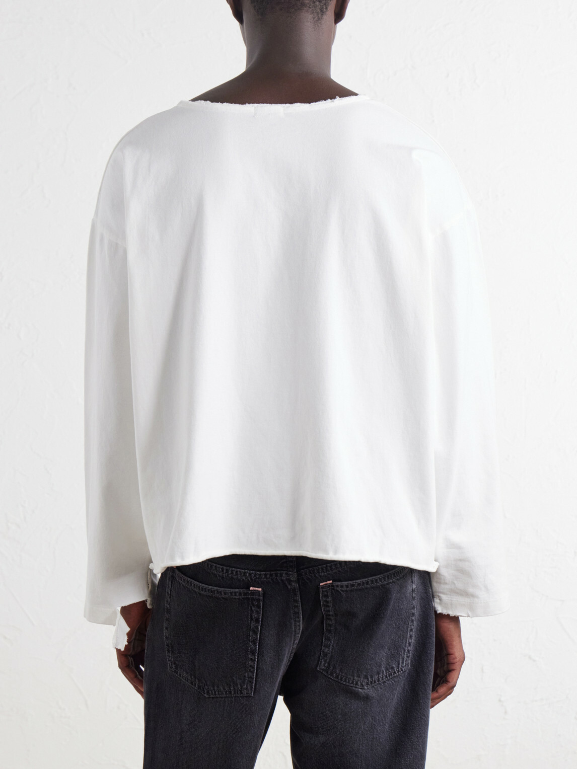SECOND / LAYER - Distressed Printed Cotton-Jersey T-Shirt - White