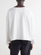 SECOND / LAYER - Distressed Printed Cotton-Jersey T-Shirt - White