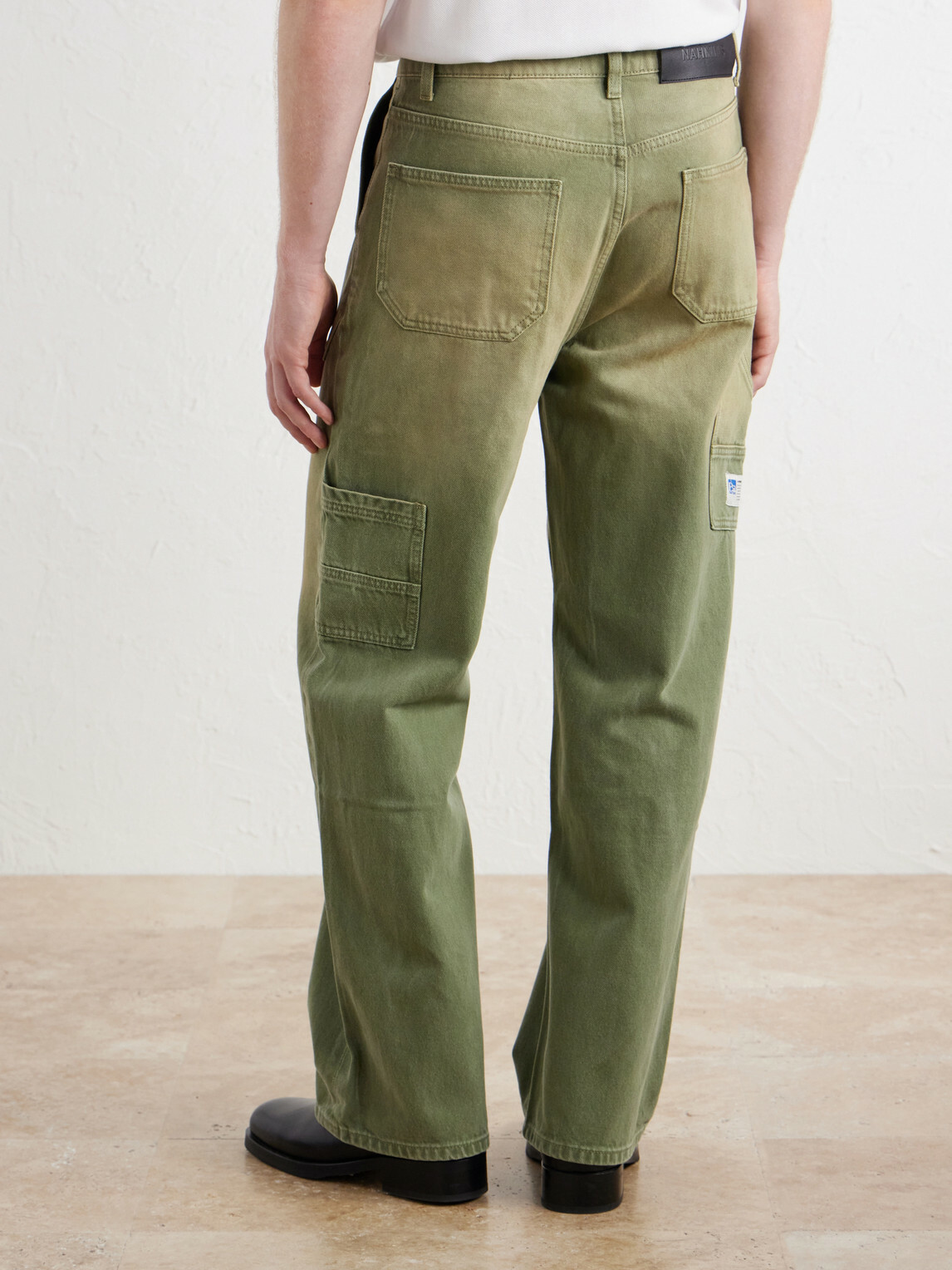 NAHMIAS - Gardener Utility Wide-Leg Drawstring Jeans - Green