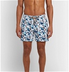 Thorsun - Mid-Length Printed Swim Shorts - White