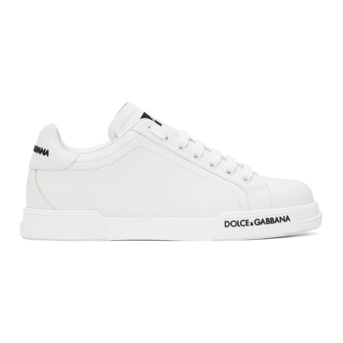 Photo: Dolce and Gabbana White Low-Top Sneaker