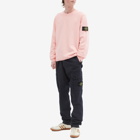 Stone Island Men's Garment Dyed Crew Neck Sweat in Pink