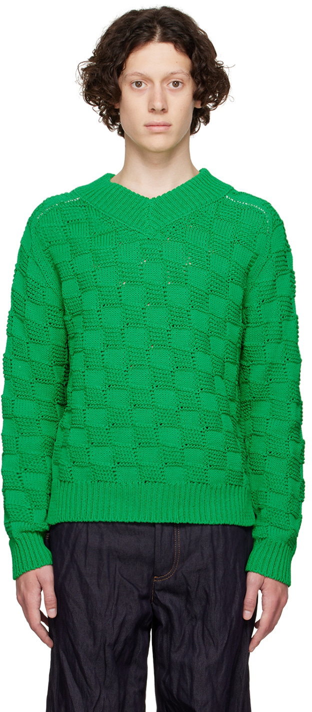 Bottega Veneta Green Nylon Sweater Bottega Veneta