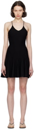 KHAITE Black Low Back Minidress