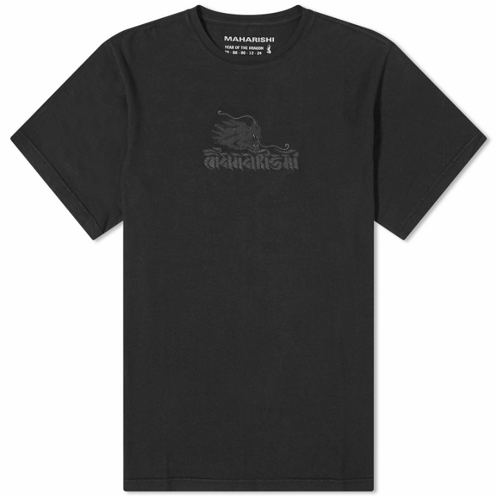 Photo: Maharishi Men's 30th Anniversary Dragon Embroided T-Shirt in Black