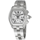 Cartier Roadster Chronograph Silver Dial Mens Watch W62019X6